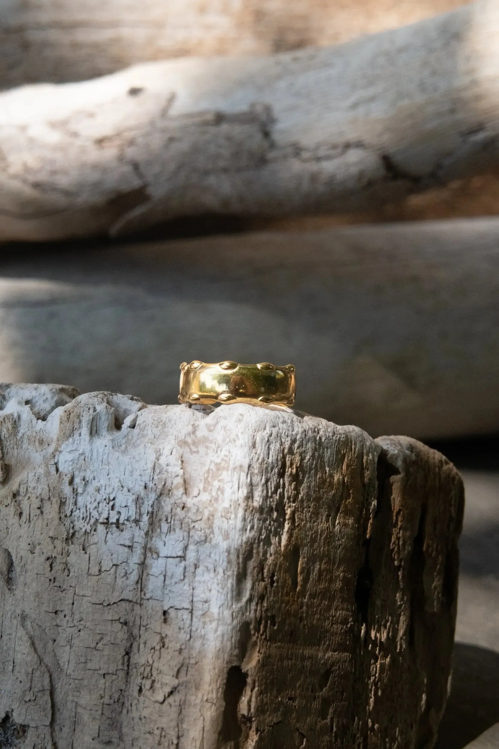 Statement Gold plated ring for women