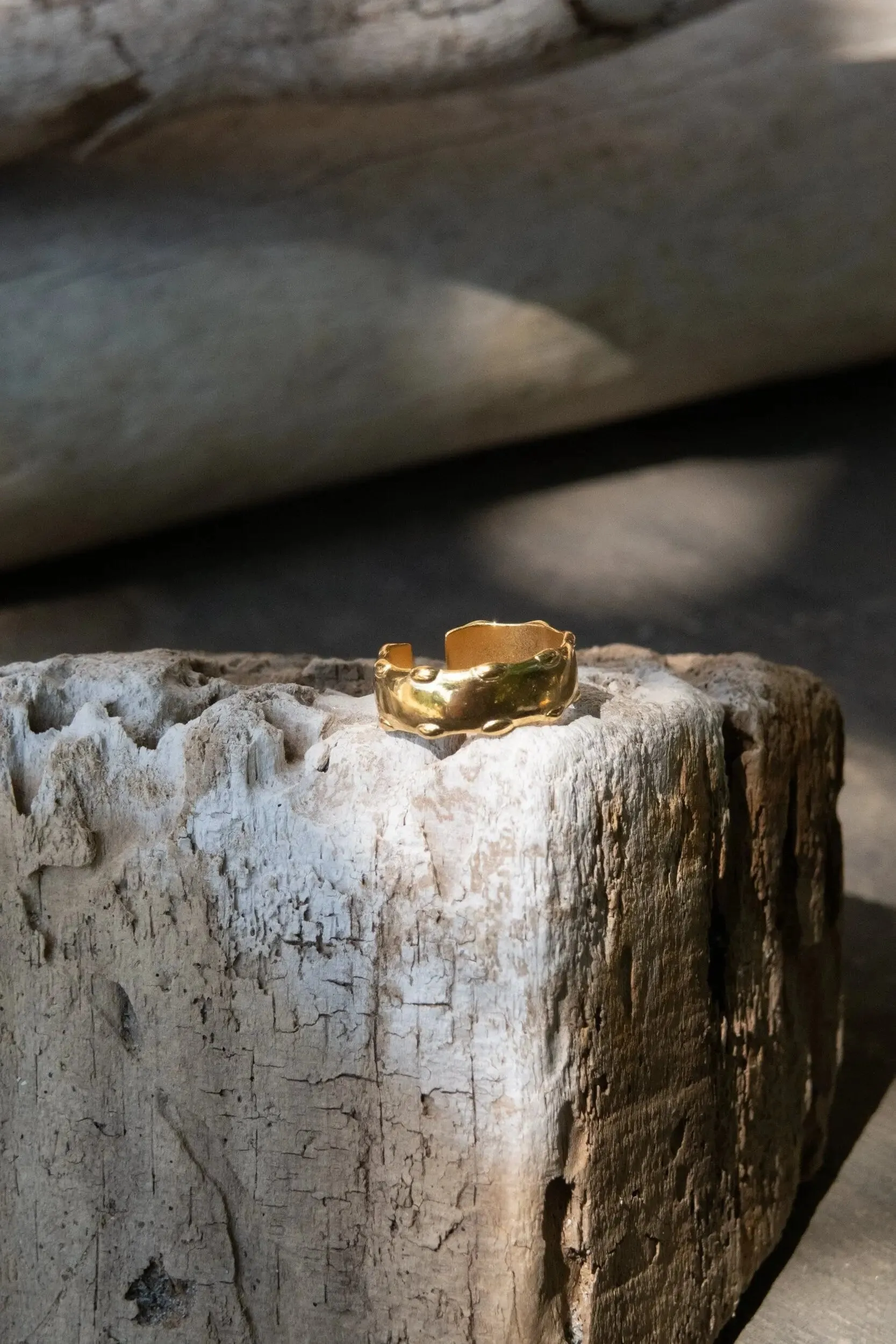 Statement Gold plated ring for women