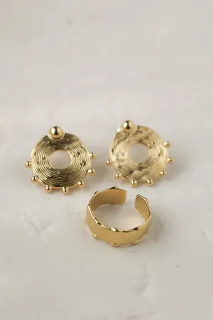 Statement Gold plated ring for women