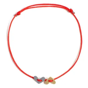 STEFANIA Sardinia Arcaica Double Heart Bracelet - Red