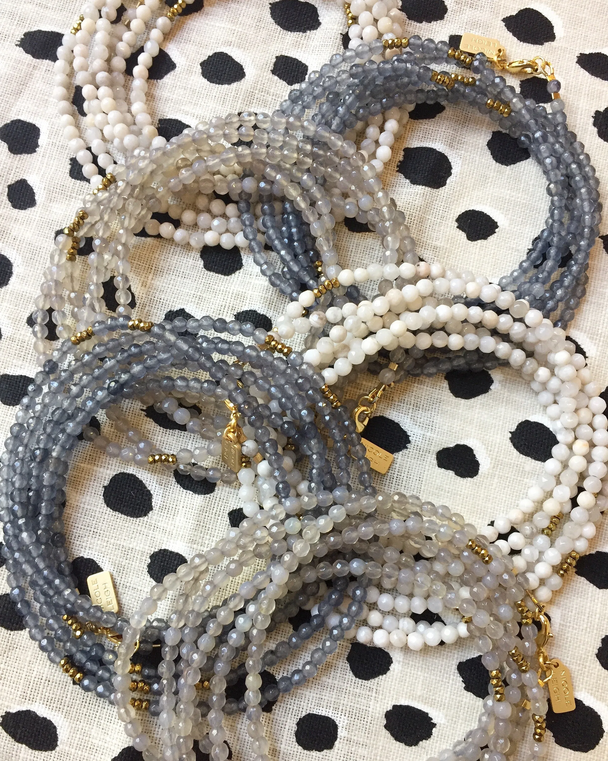 STELLA white lace agate