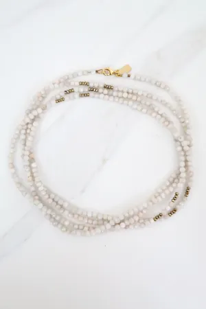 STELLA white lace agate