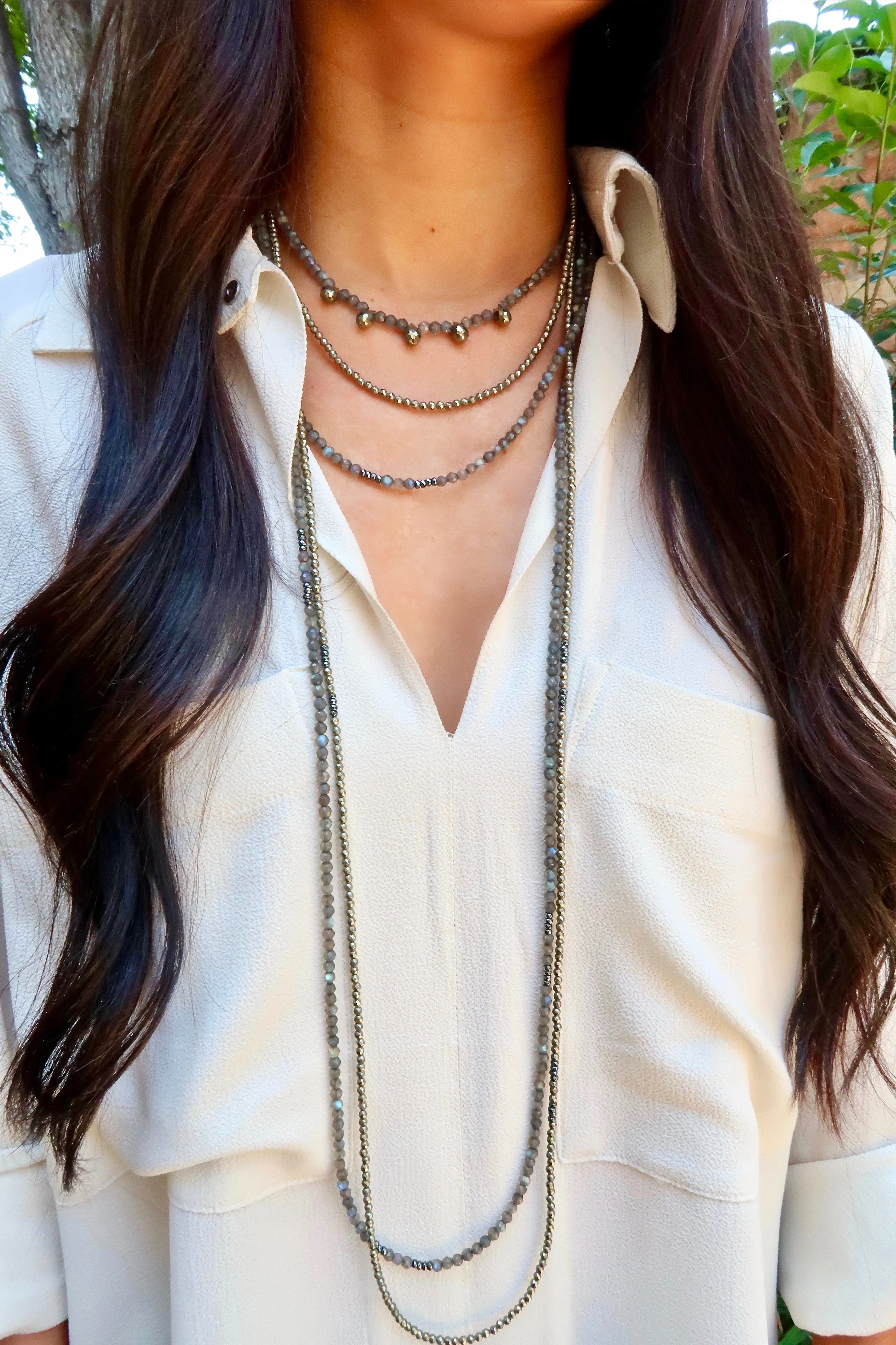 STELLA white lace agate