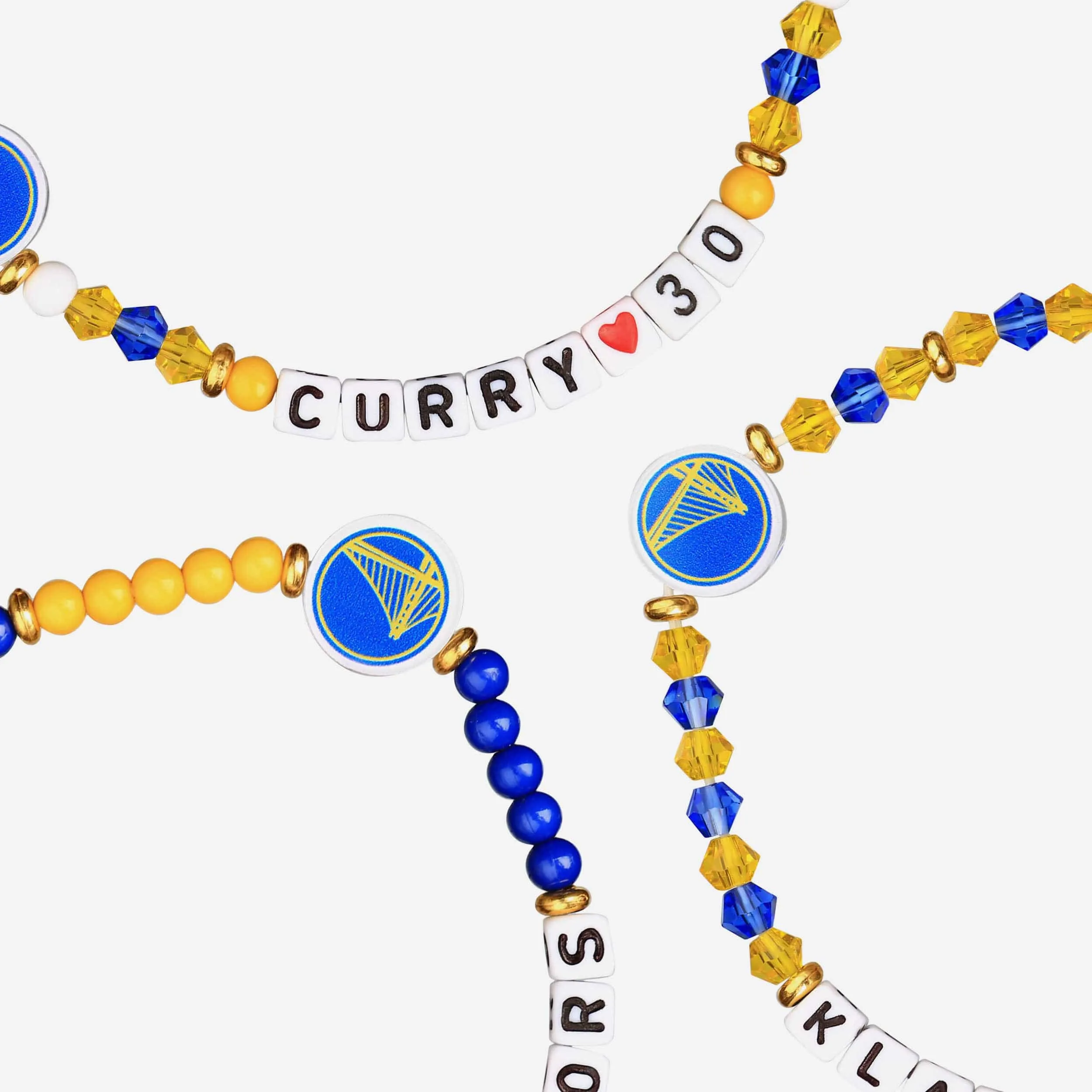Steph Curry & Klay Thompson Golden State Warriors 3 Pack Player Friendship Bracelet