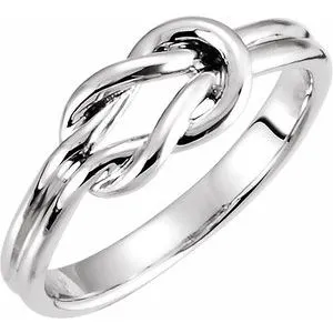 Sterling Silver 6 mm Knot Ring