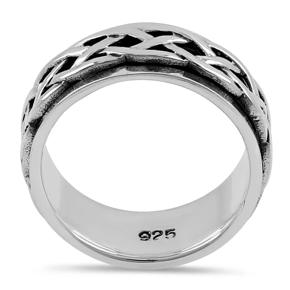 Sterling Silver 8MM Knot Ring