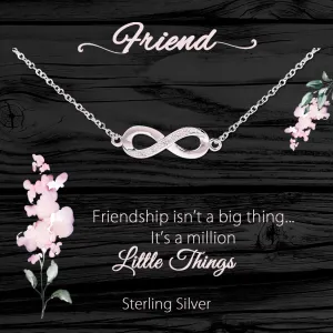 Sterling Silver Meaningful Necklace and Bracelets for Friendship Gift