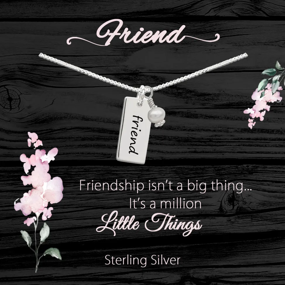 Sterling Silver Meaningful Necklace and Bracelets for Friendship Gift