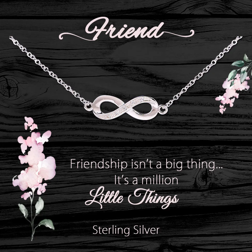 Sterling Silver Meaningful Necklace and Bracelets for Friendship Gift