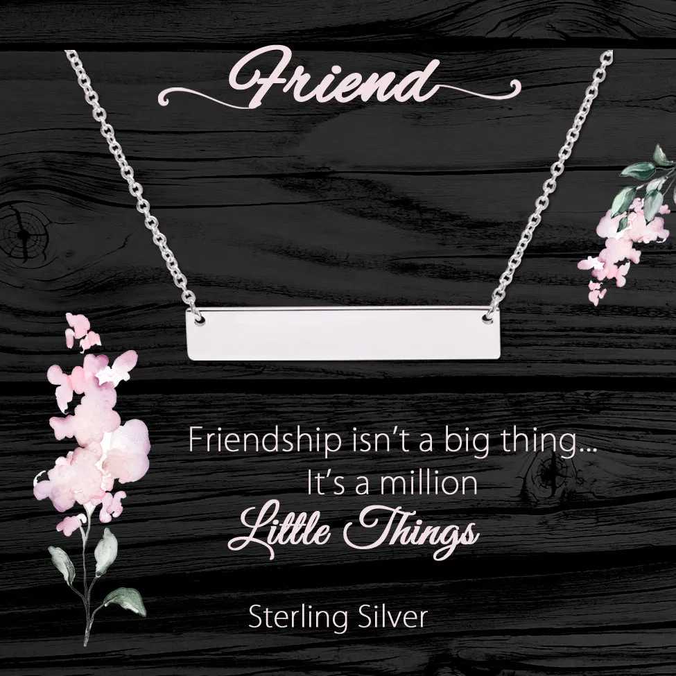 Sterling Silver Meaningful Necklace and Bracelets for Friendship Gift