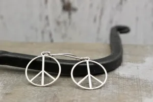 Sterling silver peace earrings