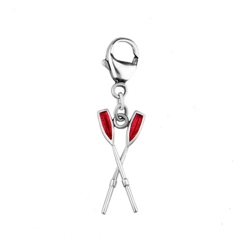 Sterling Silver Regatta Red Oar Clip Charm