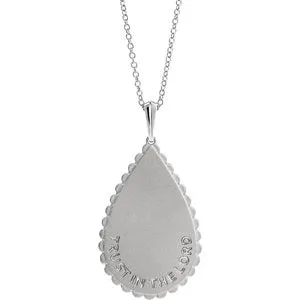 Sterling Silver Trust in The Lord 16" Necklace