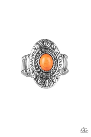 Stone Fox Orange Paparazzi Ring