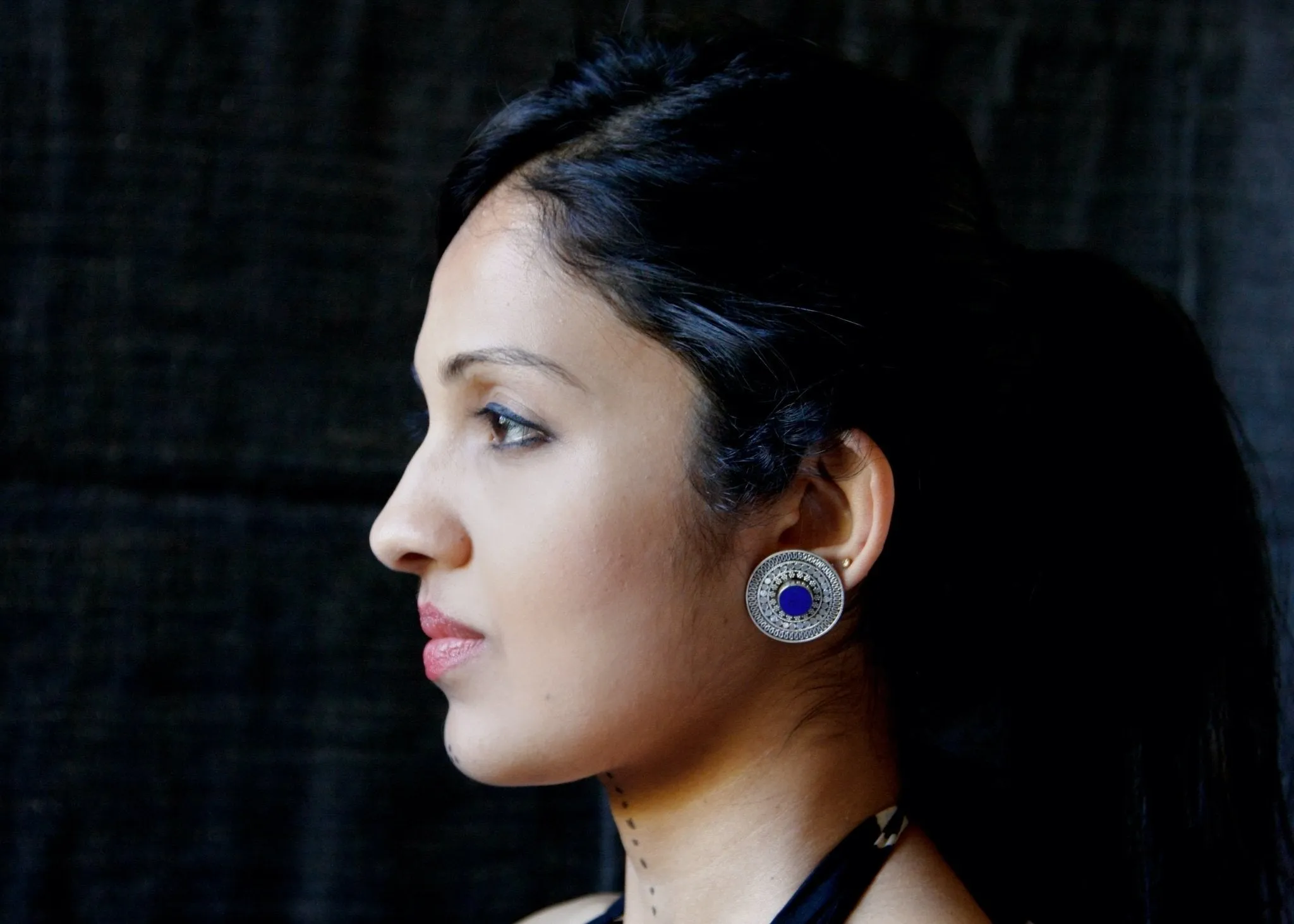Stunning, detachable lapis earrings that can be worn 4 ways