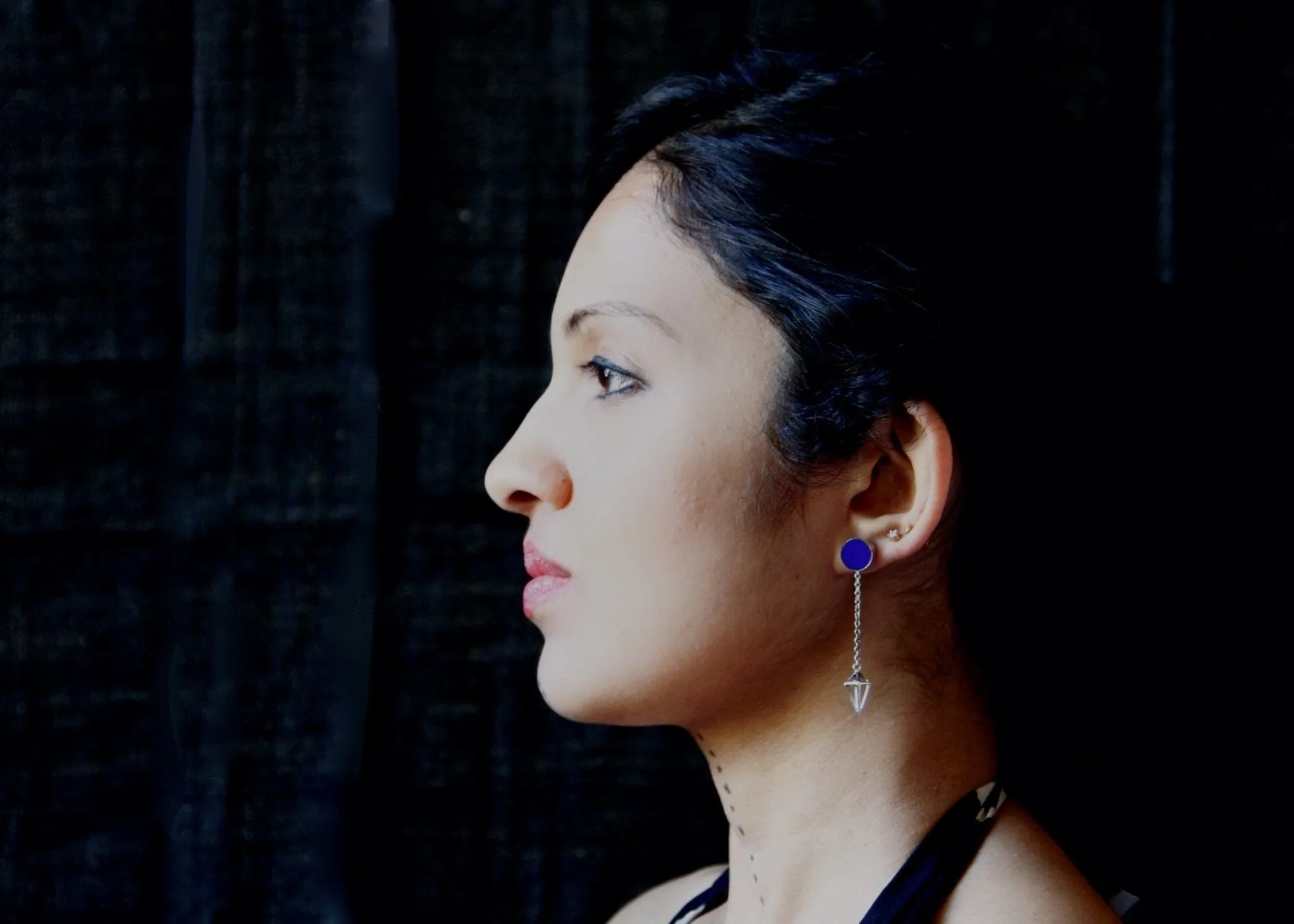 Stunning, detachable lapis earrings that can be worn 4 ways