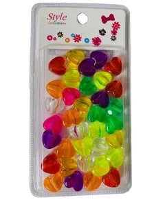 Style Collection Heart Shape Hair Beads