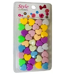 Style Collection Heart Shape Hair Beads