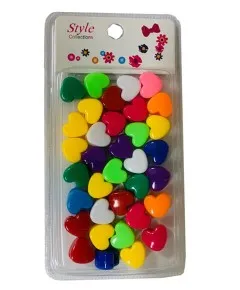 Style Collection Heart Shape Hair Beads