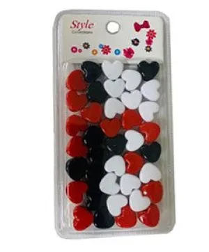 Style Collection Heart Shape Hair Beads
