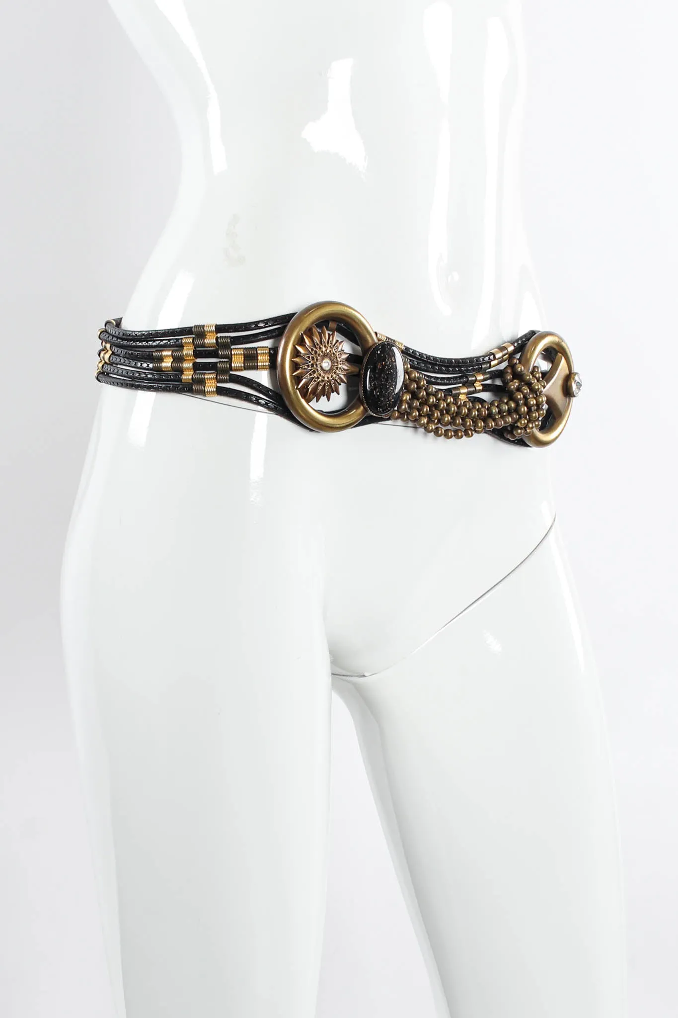 Sun Beam Leather Rope Belt