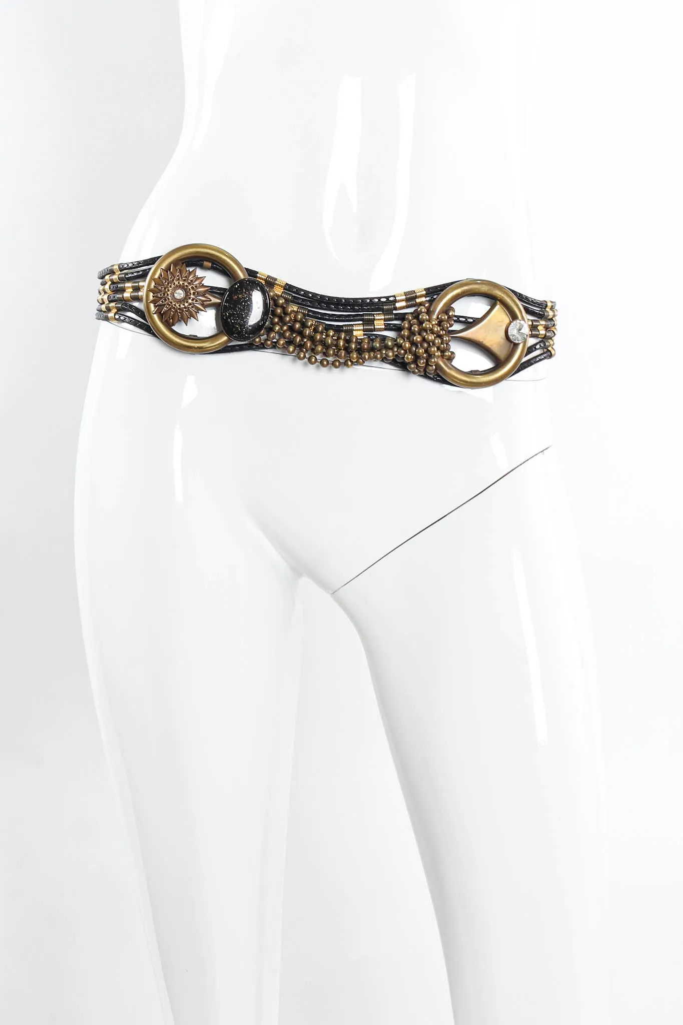 Sun Beam Leather Rope Belt