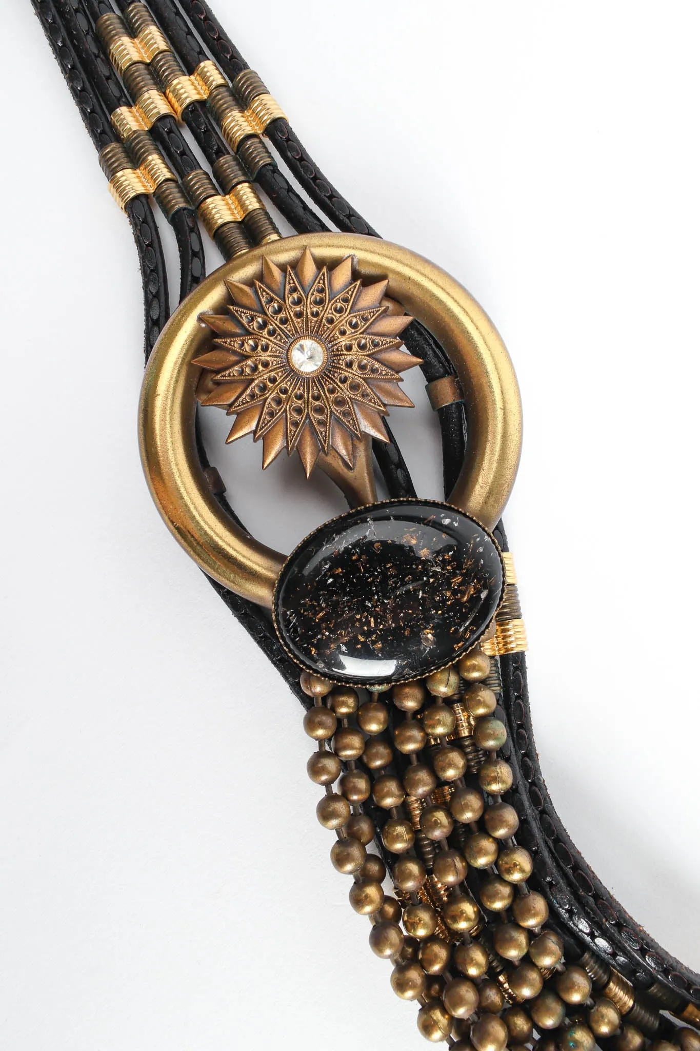 Sun Beam Leather Rope Belt