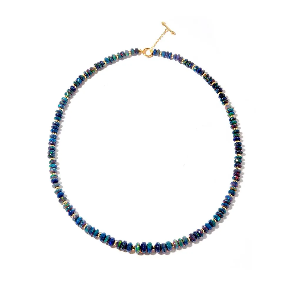 Syna Mogul Black Opal Bead Necklace