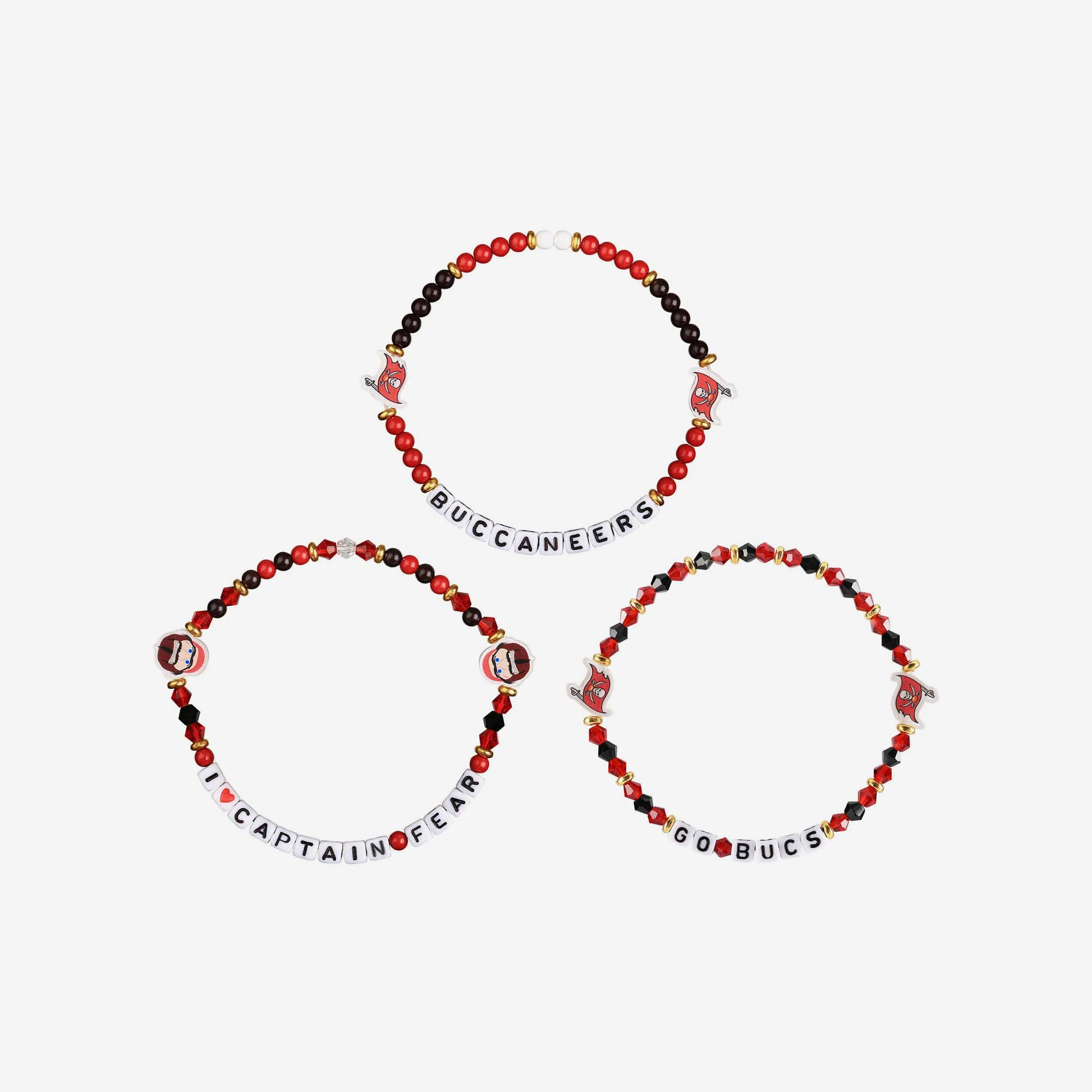 Tampa Bay Buccaneers 3 Pack Friendship Bracelet