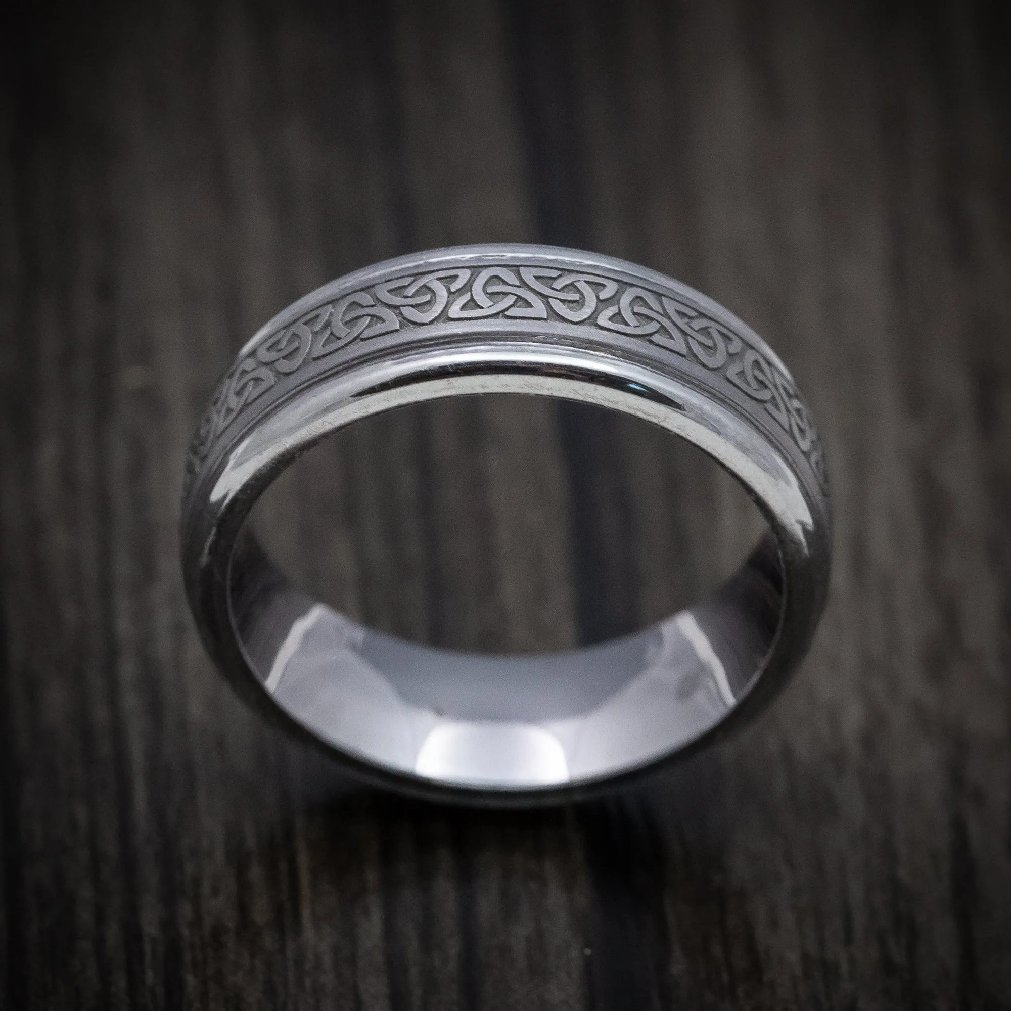 Tantalum Men's Ring with Celtic Love Knot Design