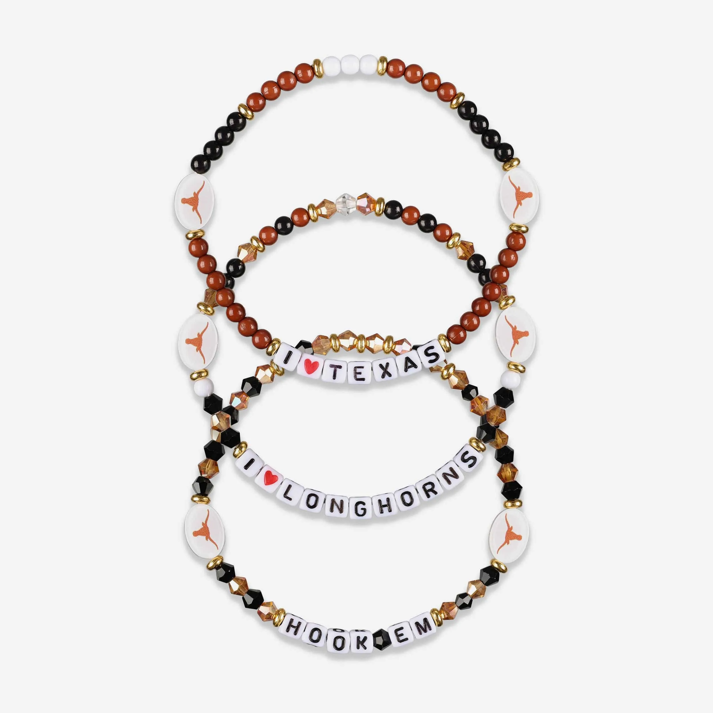 Texas Longhorns 3 Pack Friendship Bracelet