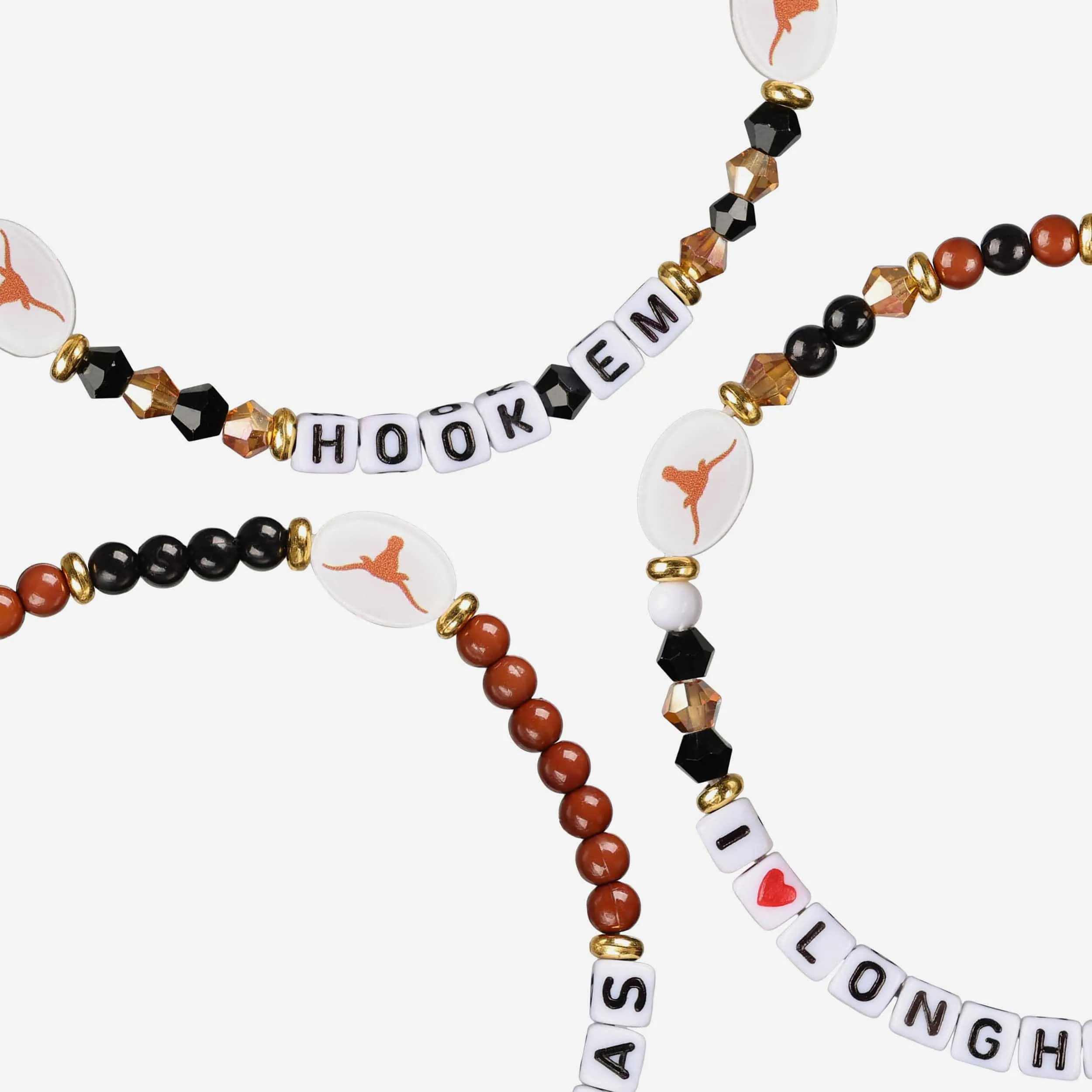 Texas Longhorns 3 Pack Friendship Bracelet