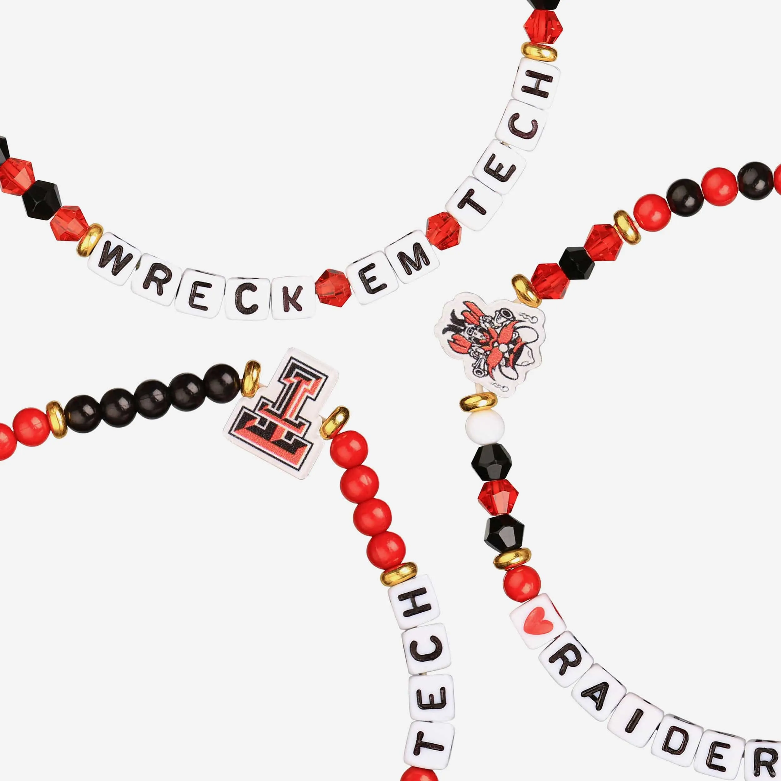 Texas Tech Red Raiders 3 Pack Friendship Bracelet
