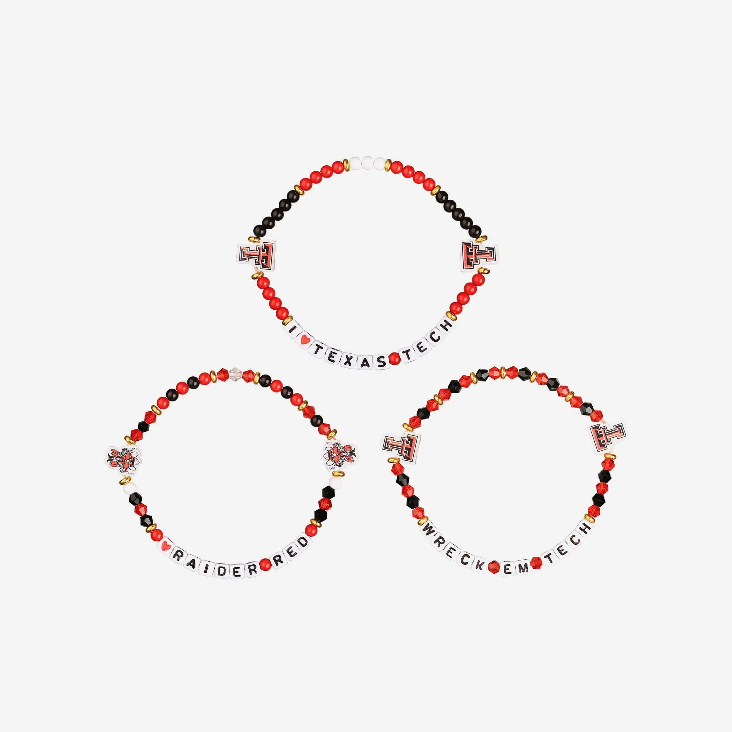 Texas Tech Red Raiders 3 Pack Friendship Bracelet