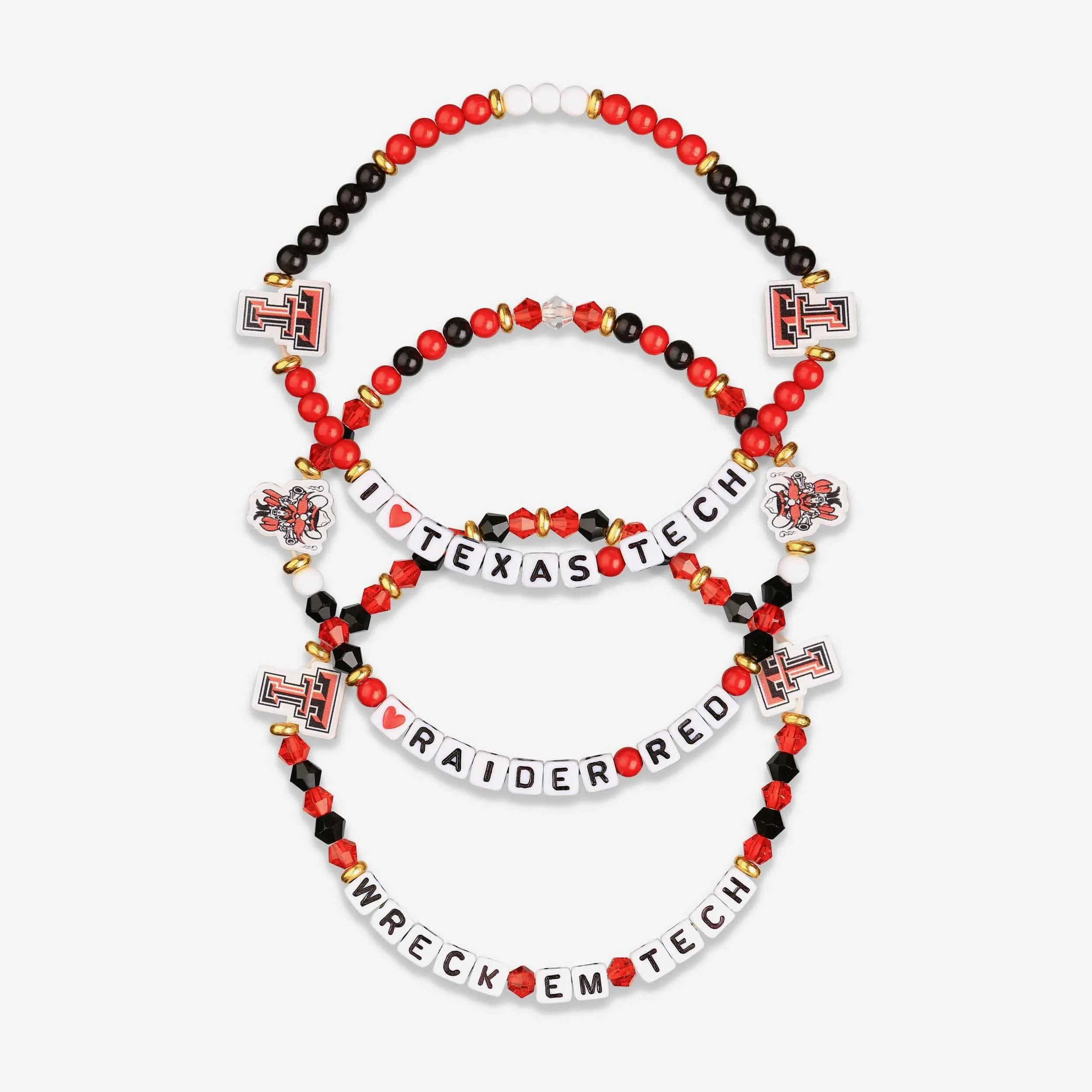 Texas Tech Red Raiders 3 Pack Friendship Bracelet