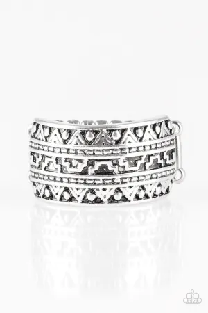 Textile Triumph - Silver - Paparazzi Ring
