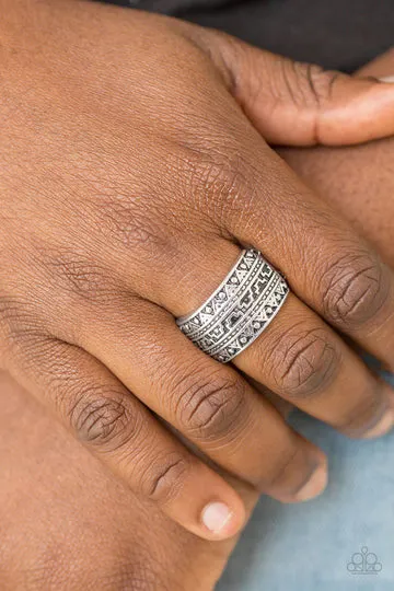 Textile Triumph - Silver - Paparazzi Ring
