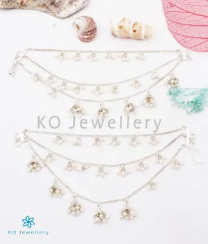 The Jhilmil Silver Ear Chain (Bright Silver)