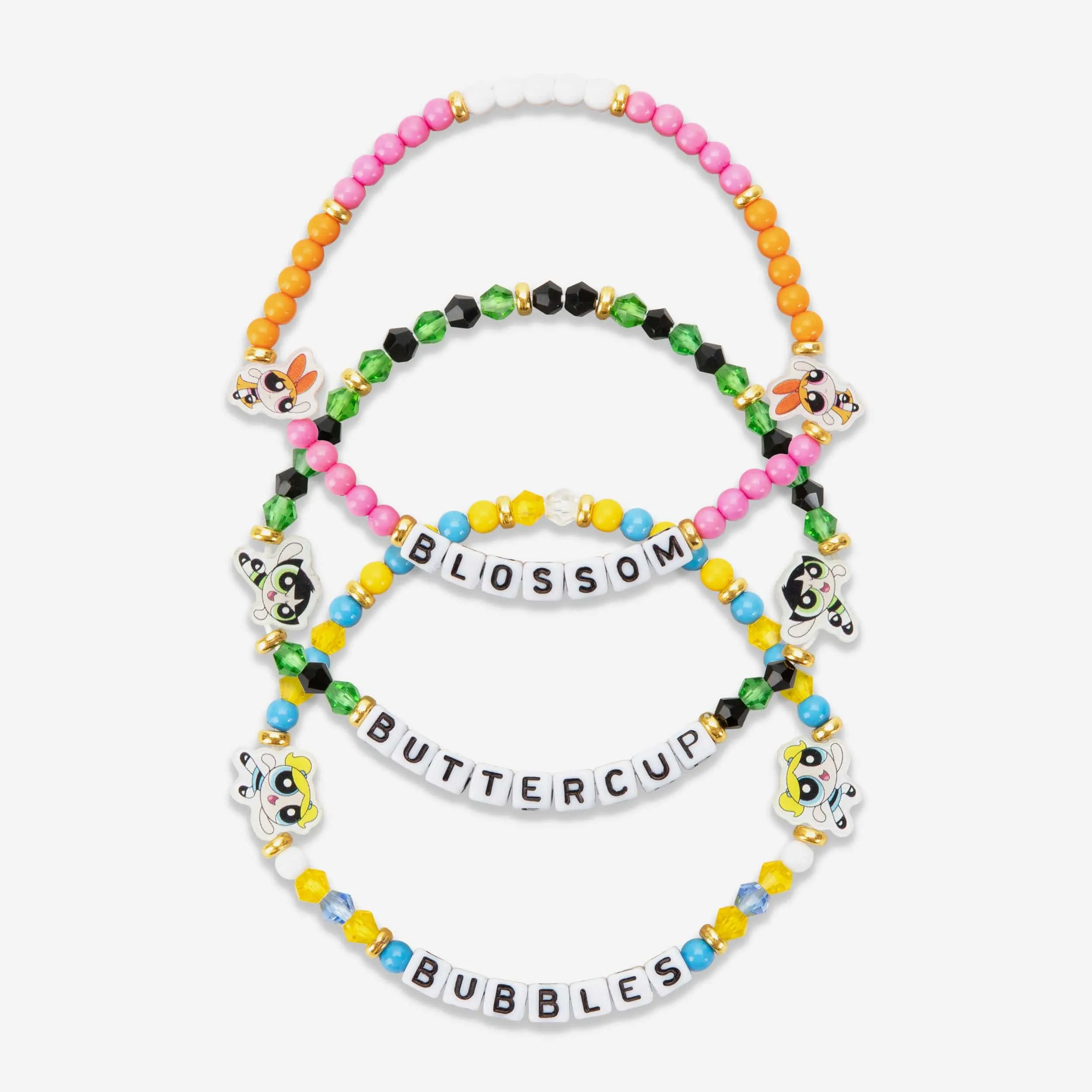 The Powerpuff Girls 3 Pack Friendship Bracelet
