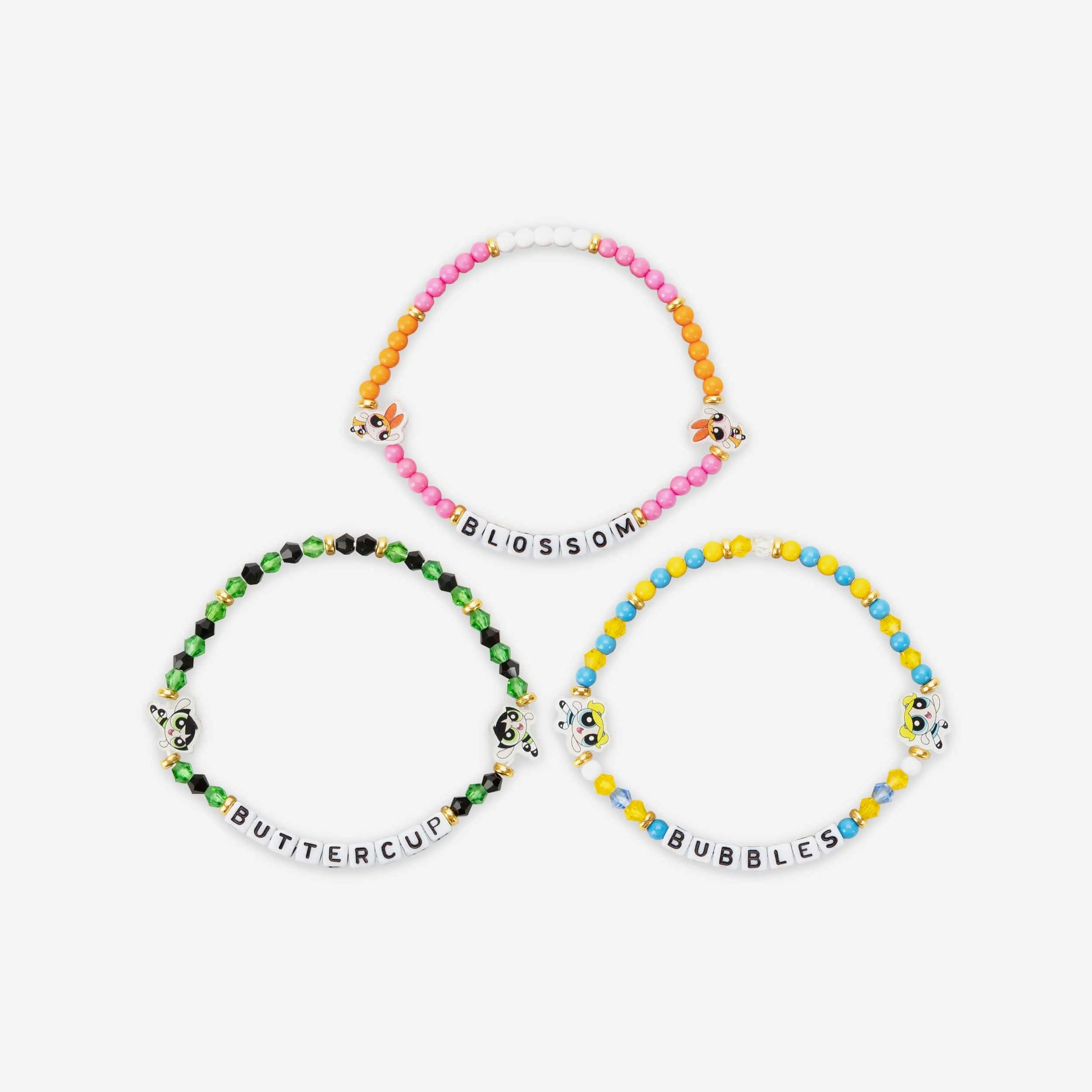 The Powerpuff Girls 3 Pack Friendship Bracelet