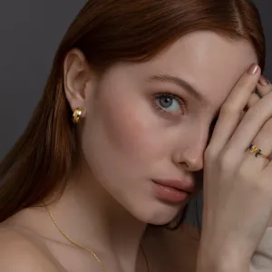 Thick Huggie Hoop Earrings - 18K Gold Vermeil
