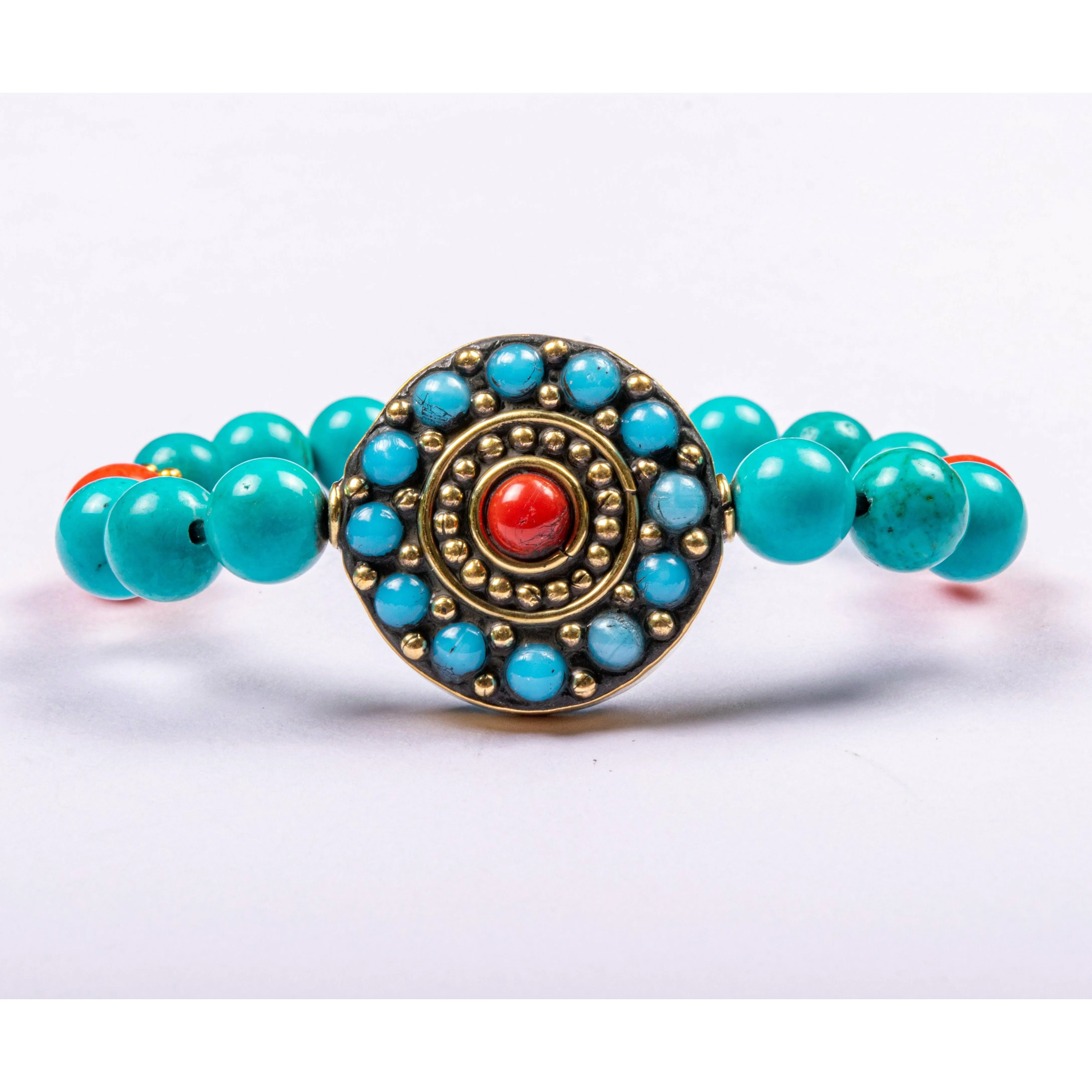 Tibetan Turquoise Bloom Bracelet