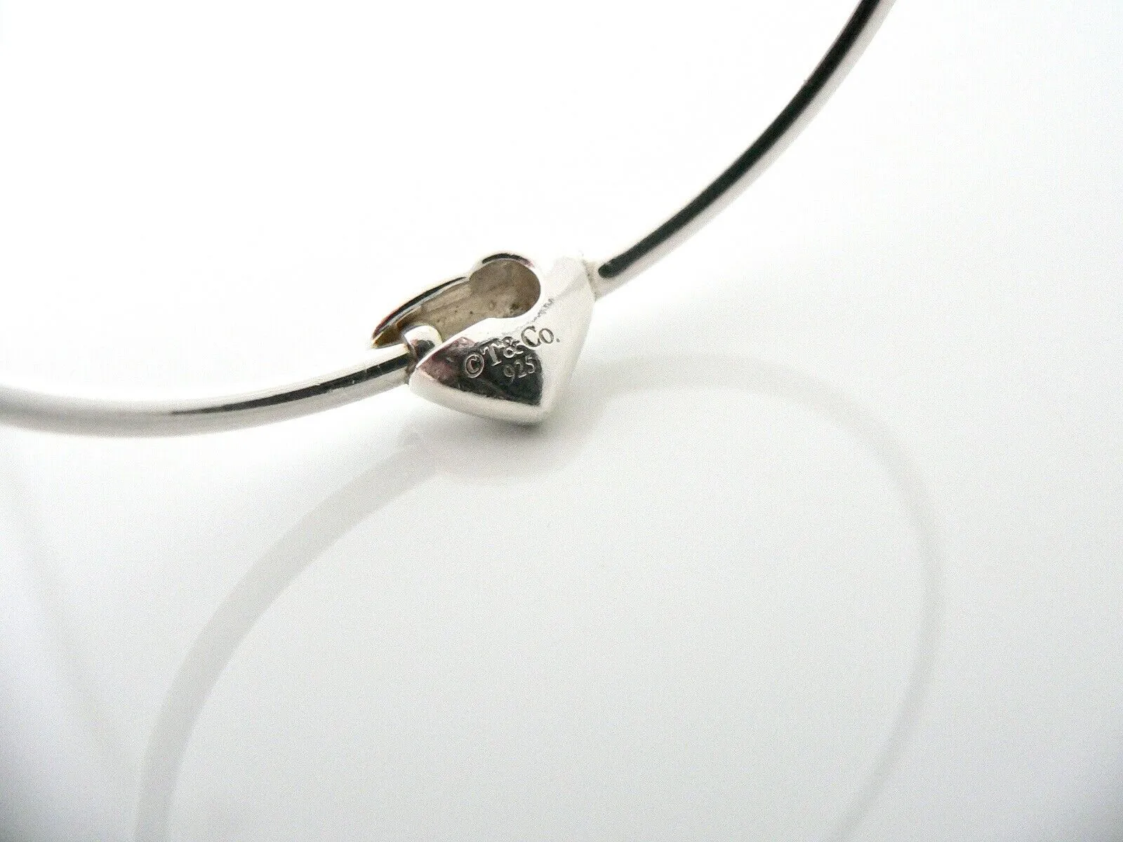 Tiffany & Co Puff Heart Puffed Bangle Bracelet Rare Gift Classic Love Statement