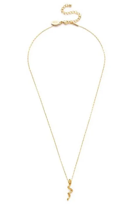 Tiny Gold Serpent Necklace