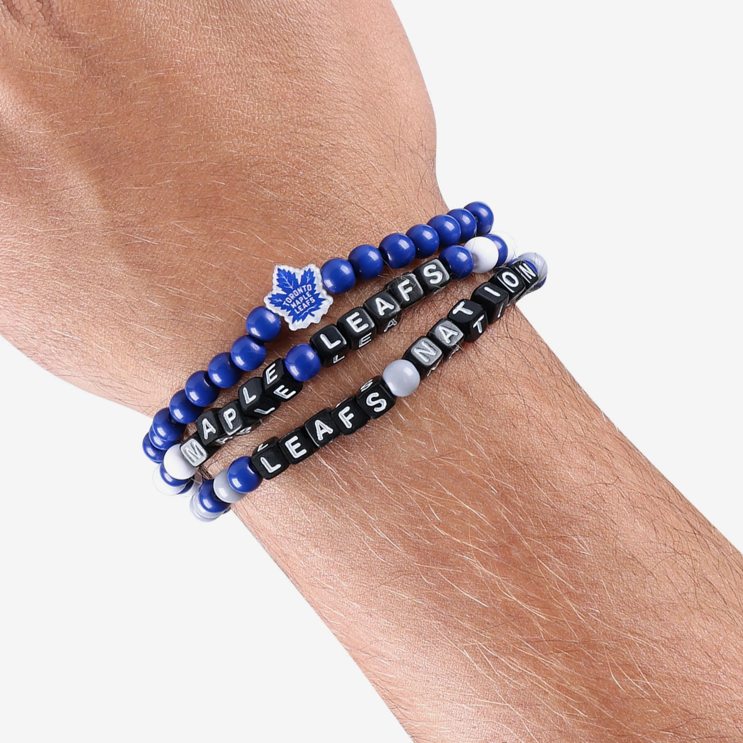 Toronto Maple Leafs 3 Pack Beaded Friendship Bracelet