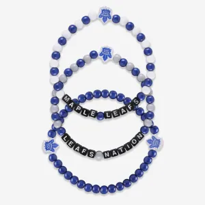 Toronto Maple Leafs 3 Pack Beaded Friendship Bracelet