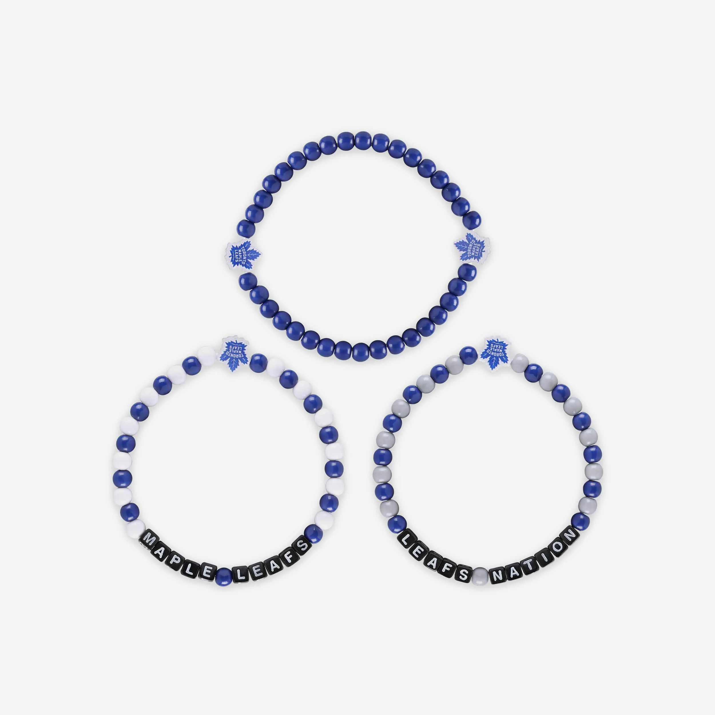 Toronto Maple Leafs 3 Pack Beaded Friendship Bracelet