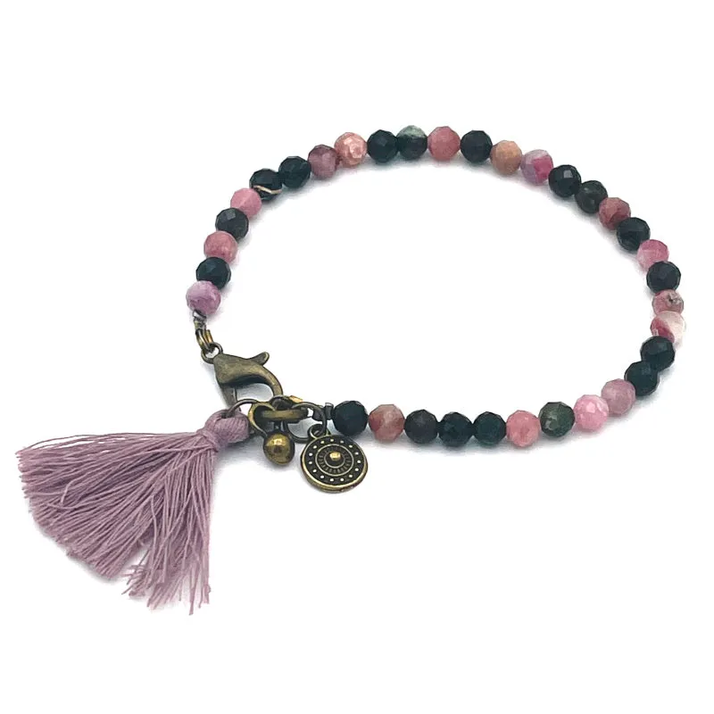 Tourmaline Gemstone Faceted Bead Bracelets