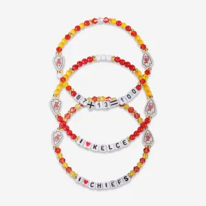 Travis Kelce Kansas City Chiefs 3 Pack Player Friendship Bracelet