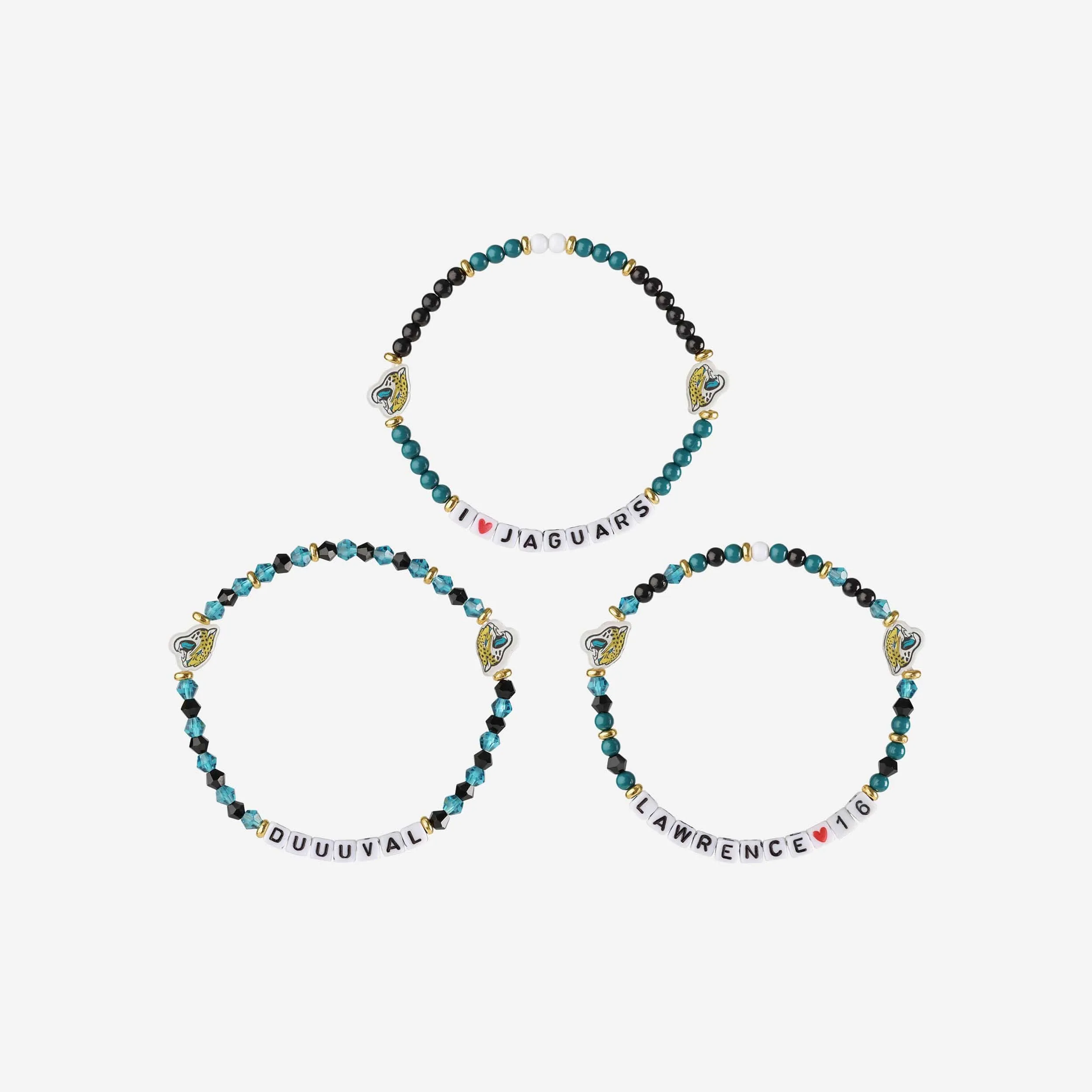 Trevor Lawrence Jacksonville Jaguars 3 Pack Player Friendship Bracelet